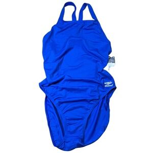 Speedo Endurance+ Flyback One Piece Swimsuit Team Blue 18/44 New